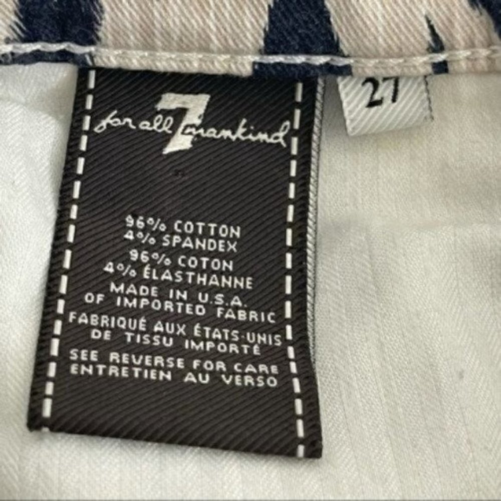 7 for all Mankind The Skinny animal print jeans size 27 Style  # AU0150390A - Picture 12 of 14